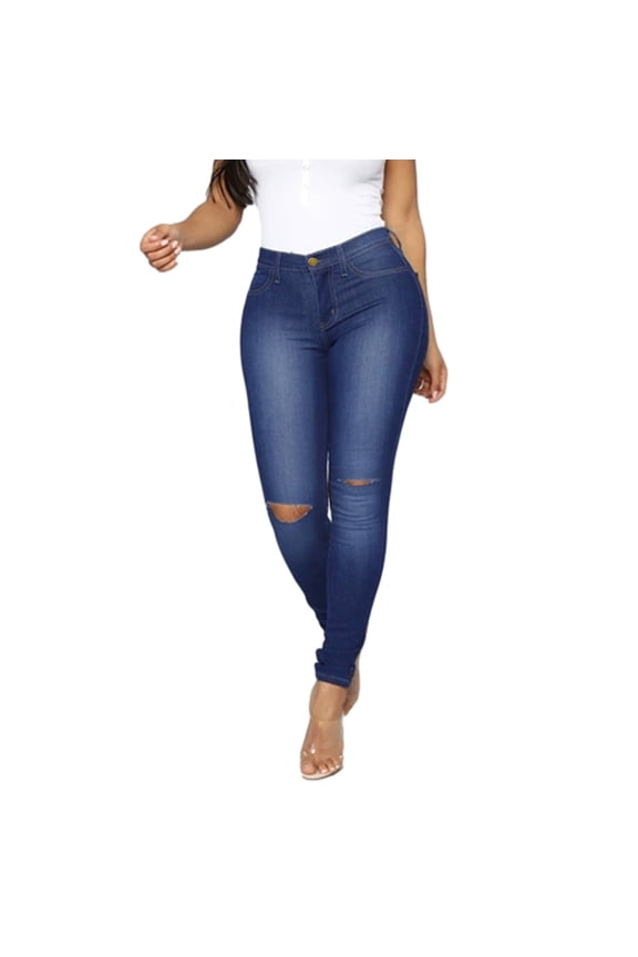 Skinny Jeans For Women Tall Distressed Ripped Stretch Cropped Jeans