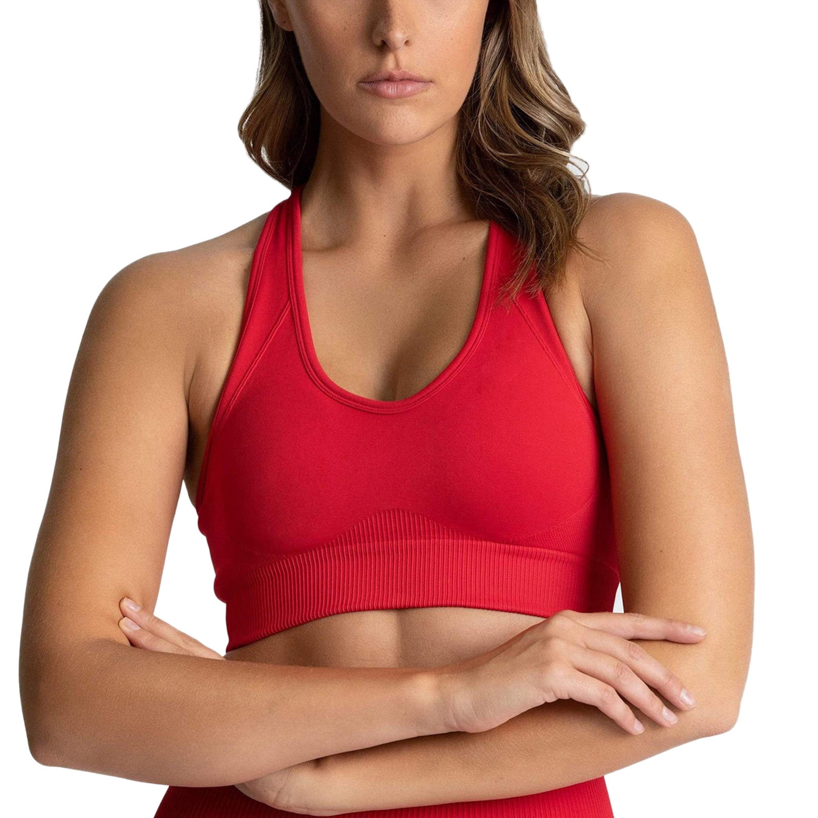 Durtebeua Strappy Bras for Yoga Workout Fitness Low Impact Women's Wireless  Sports Bra 