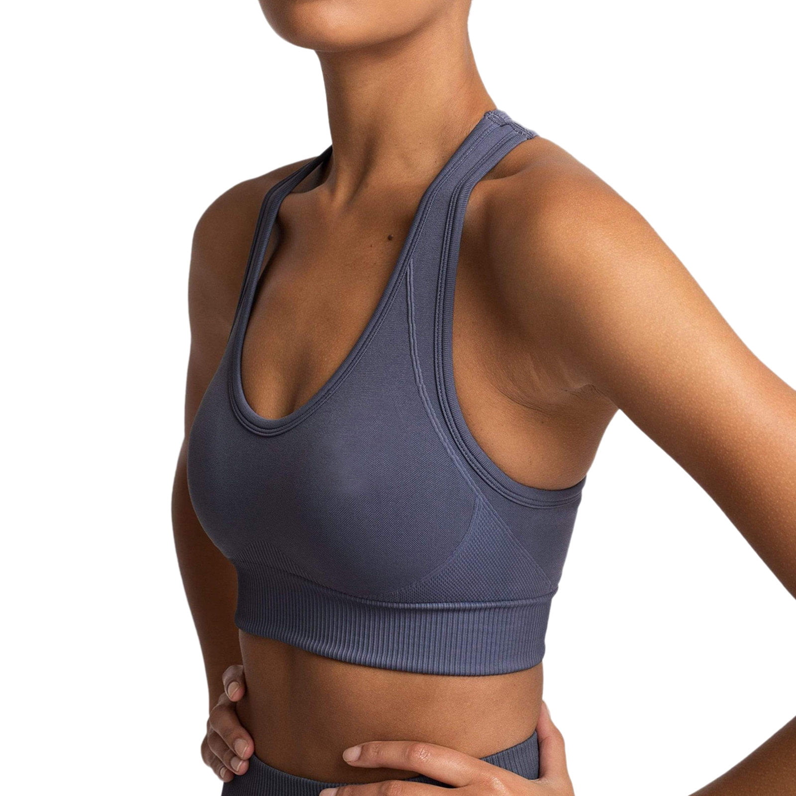 Durtebeua Strappy Bras for Yoga Workout Fitness Low Impact Women's Wireless  Sports Bra