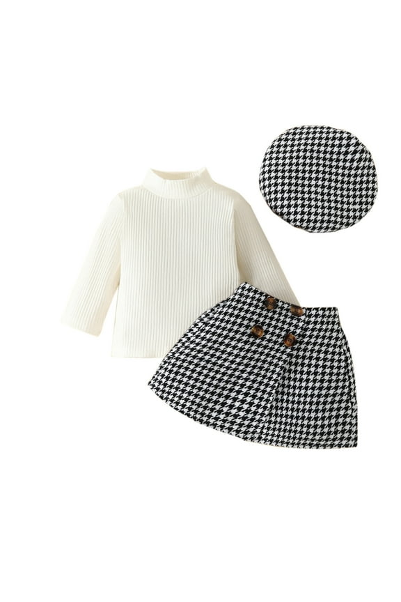 Three Piece Outfits Girls Baby Girl Romper Dress Outfits Flower Mesh Lace Ruffle Jumpsuit Dress Hat Cute Clothes Z01-White,18-24 Months