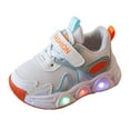 thumbnail image 1 of Durtebeua Toddler Boys Girls Light Up Shoes LED Flashing Lightweight Mesh Breathable Running Sneakers for Toddler Little Blue-01,4-4.5 Years, 1 of 6