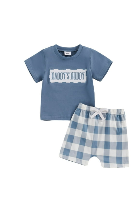 Toddler Boys Summer Clothes Set T-Shirt Casual Shorts 2Pcs Outfits,9-12 Months