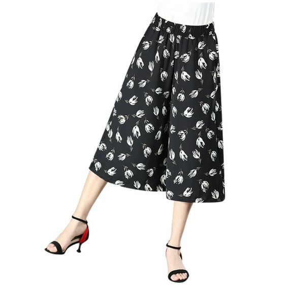 Durtebeua Tyracharm Culottes - Wide Leg Culottes for Women, Curvyflair - High Waist Wide Leg Culottes, Culottes White,XL