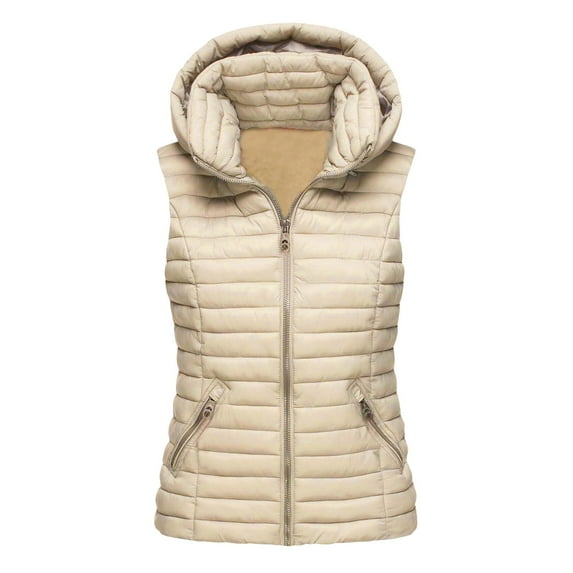 Durtebeua Warm Sleeveless Coat Jacket Lightweight Puffer Gilet Outerwear with Pocket Womens Outerwear Vests Lightweight