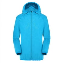 Durtebeua Waterproof Rain Jackets Men's Lightweight Packable Puffer Winter Jacket Insulated Puffy Coat for Snow Ski Hiking Travel Sky Blue,4XL