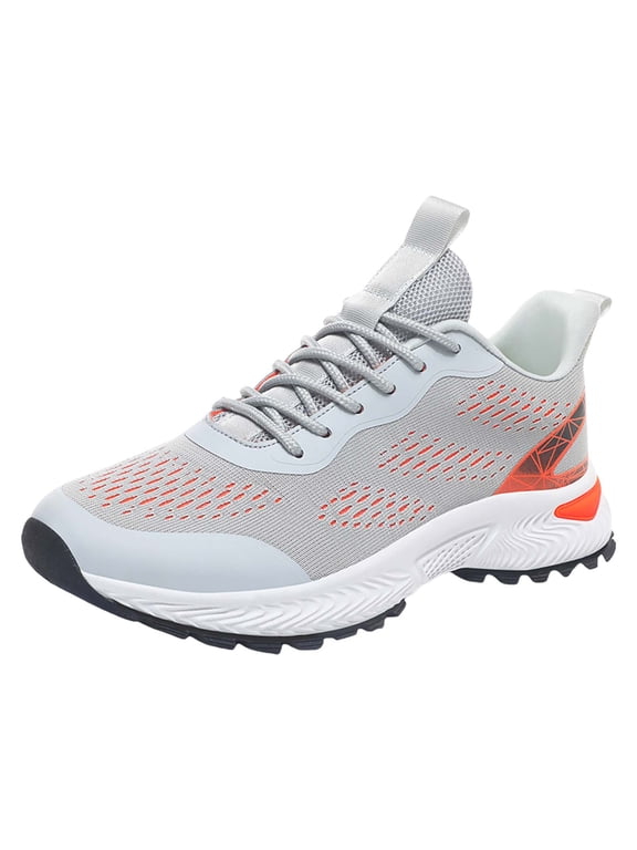 Wide & Extra Wide Mens Golf Shoes Professional Outdoor Waterproof Spiked Golf Shoes for Men Orange,10