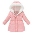thumbnail image 1 of Durtebeua Winter Down Coats for Kids Girls Autumn Winter Long Sleeve Thick Warm Outerwear Z06-Rose Gold,5-6 Years, 1 of 7