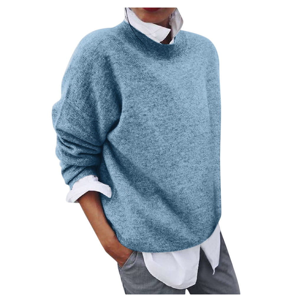 Women's Turtleneck Oversized Pullover Sweater | Long Sleeve, Ribbed Hem - View #6