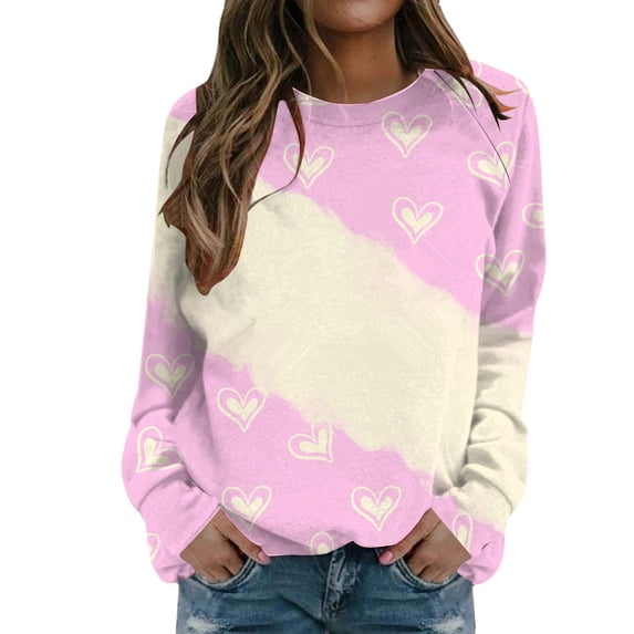 Durtebeua Women'S Sweatshirts With Pockets Long Sleeve Graphic Print Pullover Tops
