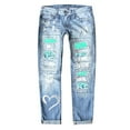 thumbnail image 1 of Durtebeua Women's Stretch Jeans 90s Boyfriend Jeans, 1 of 4