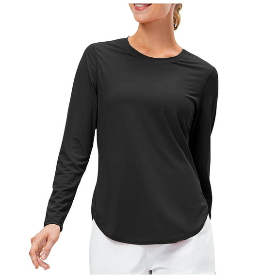 Durtebeua Women's Thermal Fleece Mock Neck Sweatshirts, Athletic Long Sleeve Pullover Tops Sweat Shirts Black,L