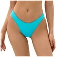 thumbnail image 1 of Durtebeua Women's Thong Bikini Bottom Blue,L, 1 of 5
