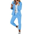 thumbnail image 1 of Durtebeua Women's Two Piece Outfit Long Sleeve Crewneck Pullover Tops And Long Pants Tracksuit, 1 of 5