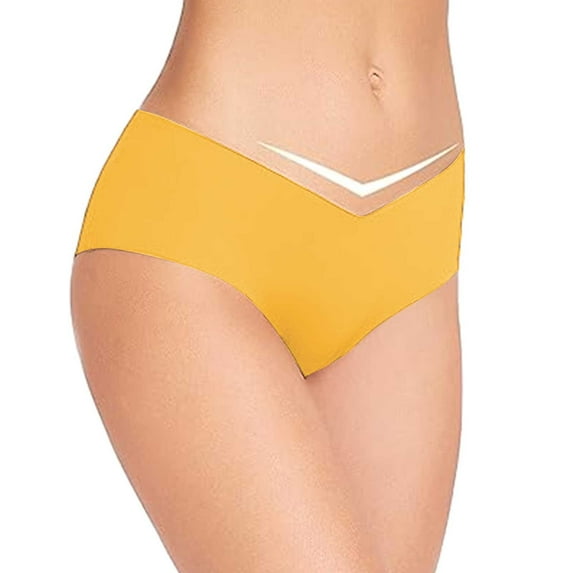 Durtebeua Women's V Cut High Waisted Bikini Bottom High Leg Cut Swimsuit Bathing Suit Bottoms Yellow,XL