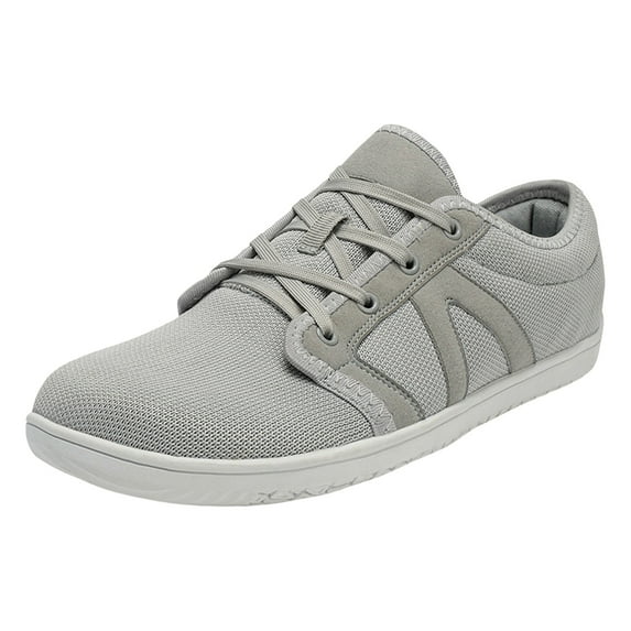 Durtebeua Women's Wide Barefoot Shoes Canvas Minimalist Sneakers Sole Grey,9.5