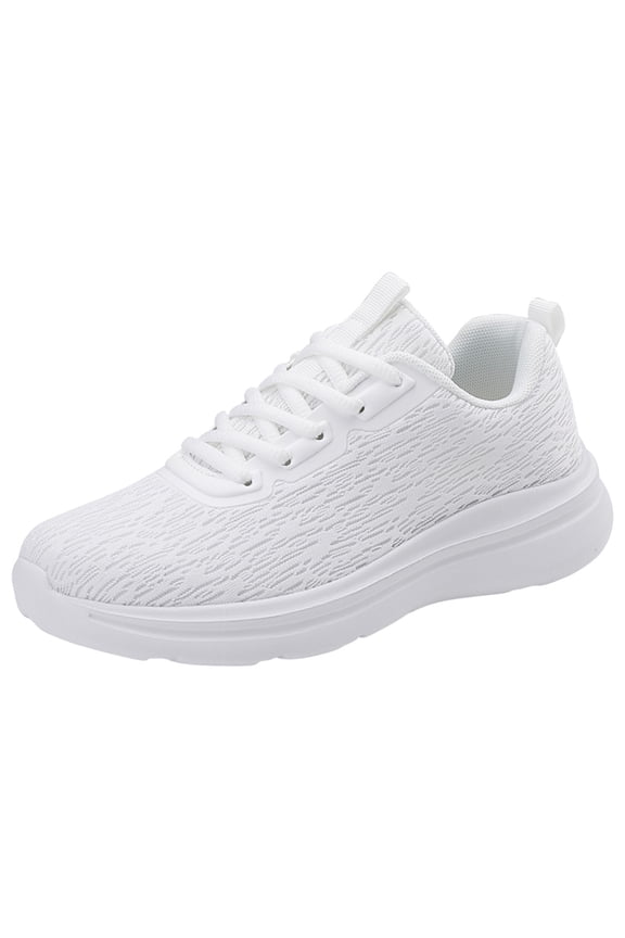 Women's Woven Orthopedic Breathable Soft Shoes Go Walking Foam Shoes Hands Free Slip in Sneakers Arch Support White,10