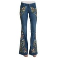 thumbnail image 1 of Durtebeua Womens High-Rise Bell Bottom Flare Jeans Ripped Stretchy Bell Bottoms Pants, 1 of 4