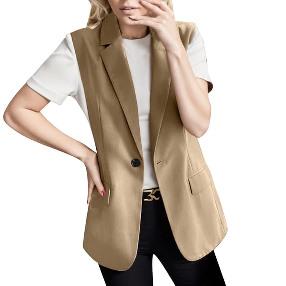 Durtebeua Womens Quilted Vest Stand Collar Lightweight Button Down Padded Gilet with Pockets