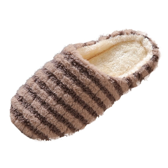 Durtebeua Womens Slippers Women's Slip on Fuzzy House Slippers Slippers Scuff Outdoor Indoor Warm Plush Bedroom Shoes B,8.5
