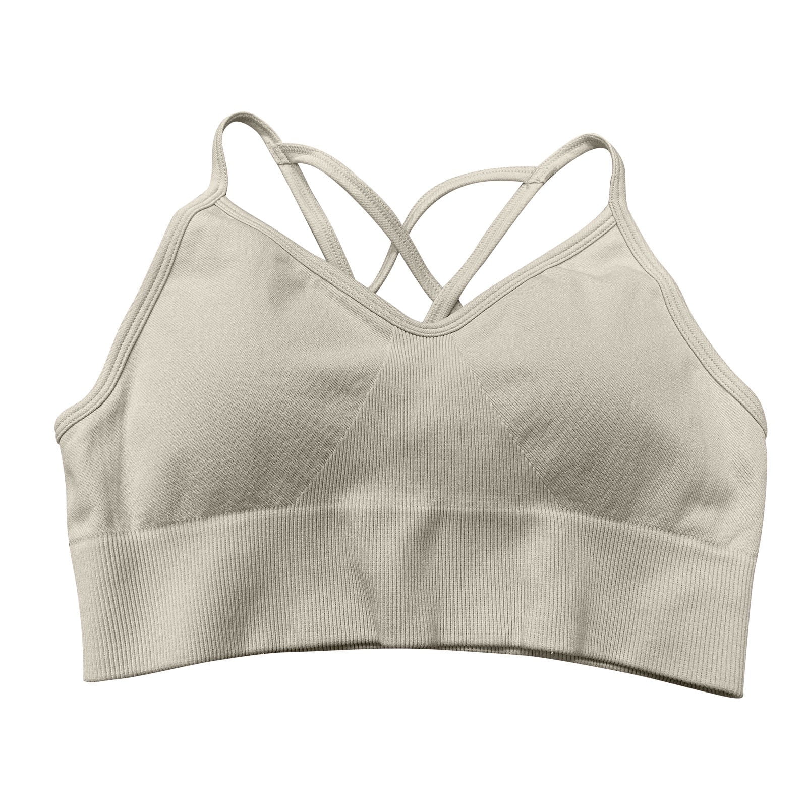 Buy Ouber Women's Ribbed Sports Bras High Impact Strappy Back