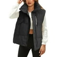thumbnail image 1 of Durtebeua Zip Outdoor Winter Warm Sport Vest Sleeveless Pockets Jacket Coat Fall Jacket Women's Outwear Quilted Vest, 1 of 6