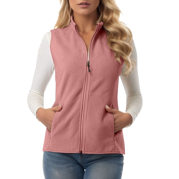Durtebeua Zip Up Jacket Warm Lightweight Plaid Outwear Pocket Vests For Women Puffer