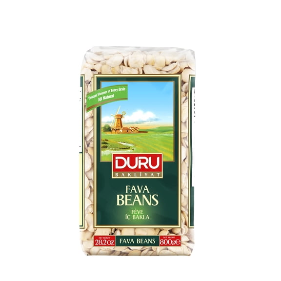 Duru Fava Beans 28.2 oz (800g), KKS1100% Natural and Certificated, High Fiber and Protein, Non-GMO, Great for Vegan Recipes, Gluten Free