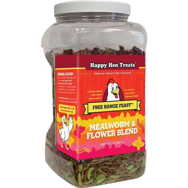 Happy Hen Square Treats – Mealworm & Peanut Snack For Chickens (6-Pack, 7.5oz Each)