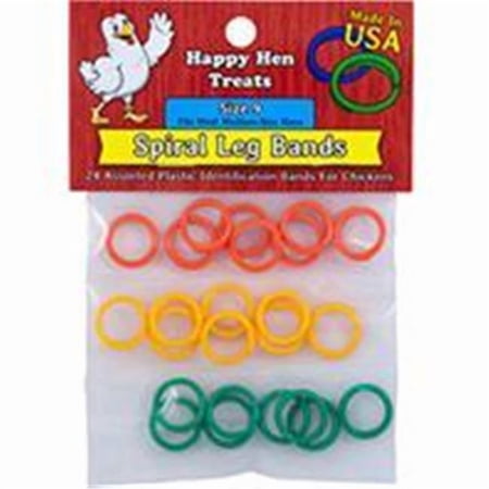 Durvet-Happy Hen D-Happy Hen Spiral Leg Bands- Assorted Size 11-24 Pack 089-17022