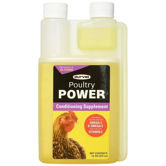 Durvet Poultry Power Conditioning Supplement Omega 3 6 16 oz.