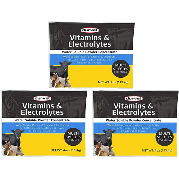 Durvet Vitamins Electrolytes Concentrate 4 oz. 3-Pack