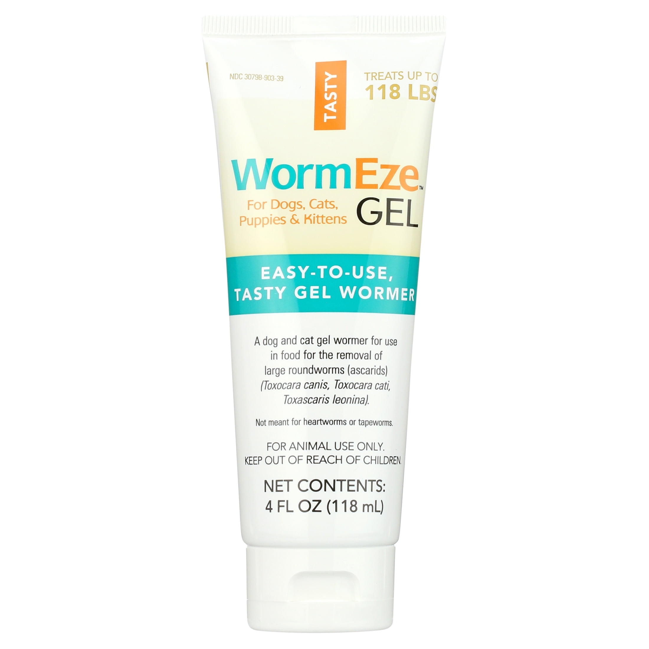 Durvet WormEze Gel Dog Puppies Cat Kitten Worm Remover 4 oz.