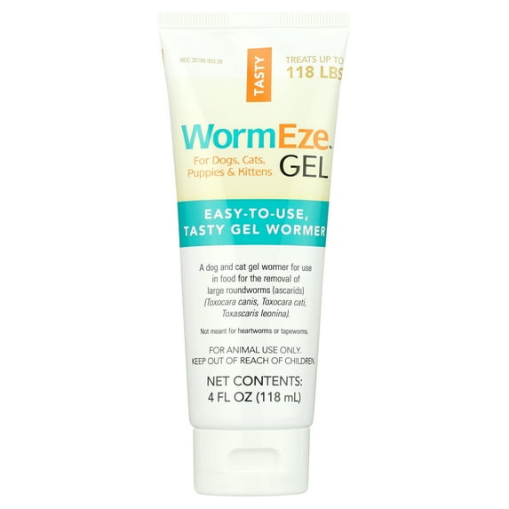 Durvet WormEze Gel Dog Puppies Cat Kitten Worm Remover 4 oz.
