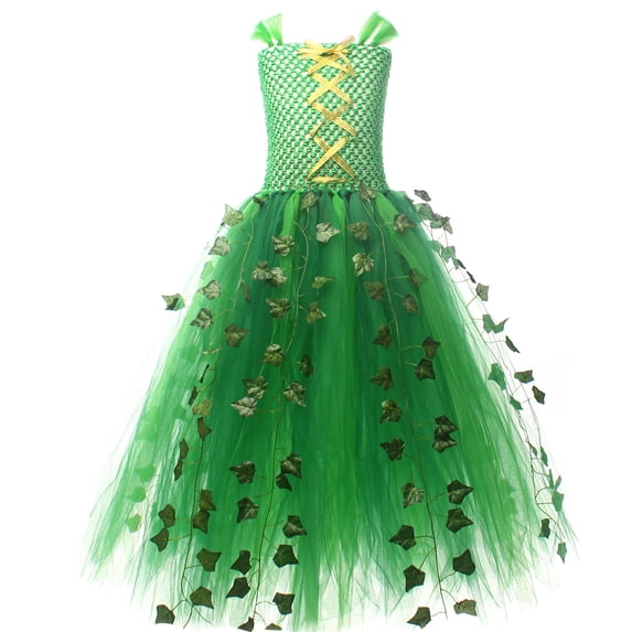 Duryarhall Fairy Dress for Girls, Toddler Green Fairy Dress Halloween Princess Ball Gown