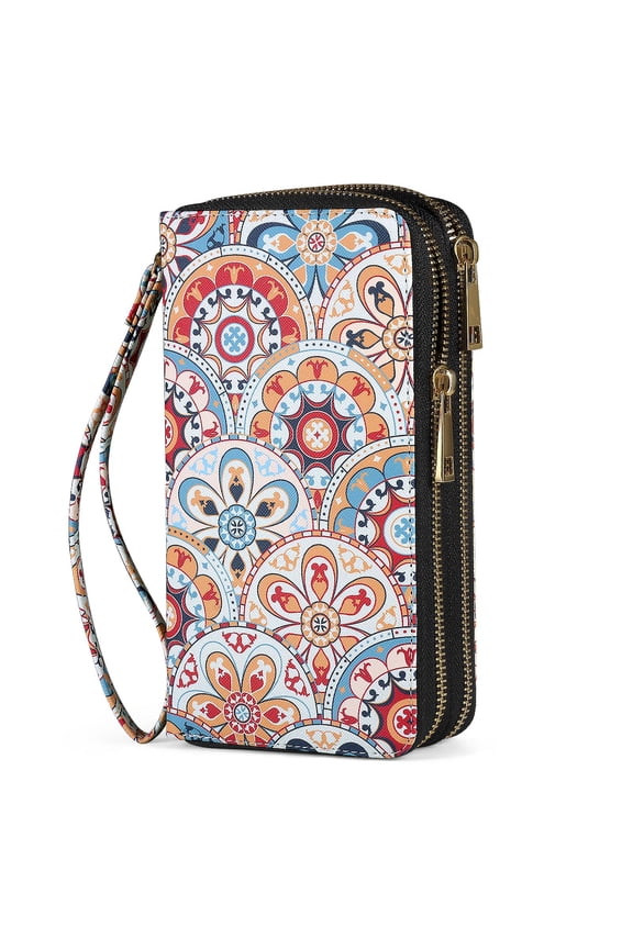 Large Travel Clutch Purse RFID Blocking Cellphone Wristlet Wallet For Women