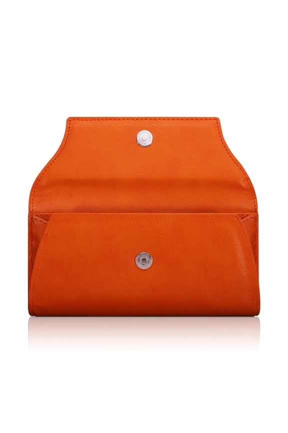 RFID Blocking Multiple Compartments Clutch Large Capacity Compact Envelope Wallet