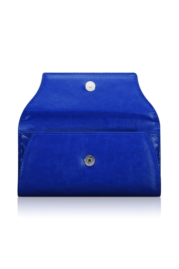 RFID Blocking Multiple Compartments Clutch Large Capacity Compact Envelope Wallet