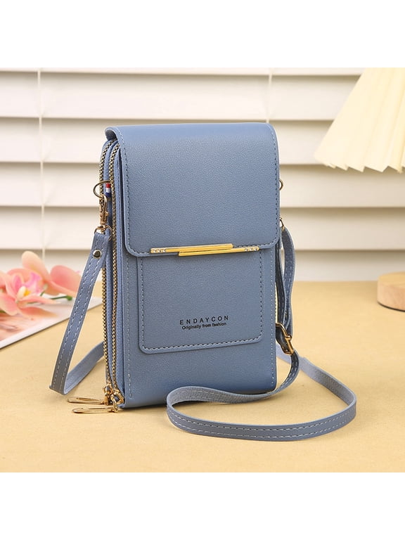 Touch Screen Phone Crossbody Bag, Anti-Theft Mini Shoulder Handbag with Adjustable Strap