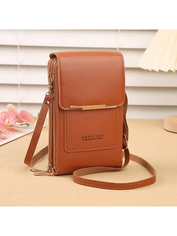 Touch Screen Phone Crossbody Bag, Anti-Theft Mini Shoulder Handbag with Adjustable Strap