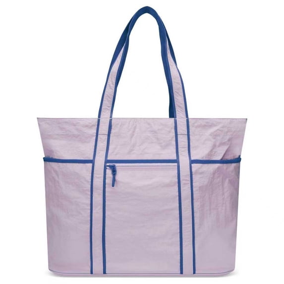 Duryarhall Water Resistant Nylon Tote Bag for Women, Lightweight Travel Shoulder Bag Handbag With Zipper for Travel, Work, Beach, Gym