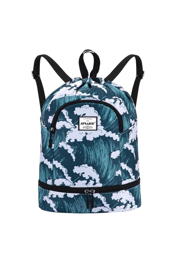 Waterproof Lightweight Backpack Dry Wet Separated Drawstring Backpack For Travel Sport
