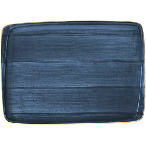Dusk 14.25" x 10.25" x h:0.75" Rectangular Blue Porcelain Platter