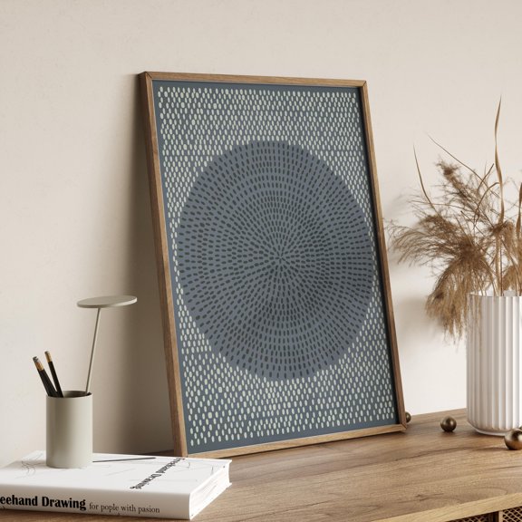 Dusk Blue Dot Poster , Poster Print Only