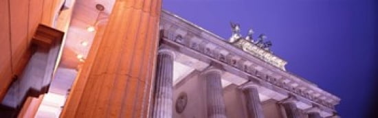Dusk Brandenburg Gate Berlin Germany Canvas Art - Panoramic Images (36 x 12)