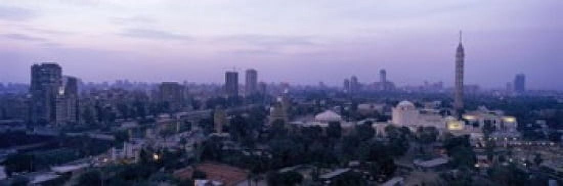 Dusk Cairo Gezira Island Egypt Canvas Art - Panoramic Images (18 x 6)