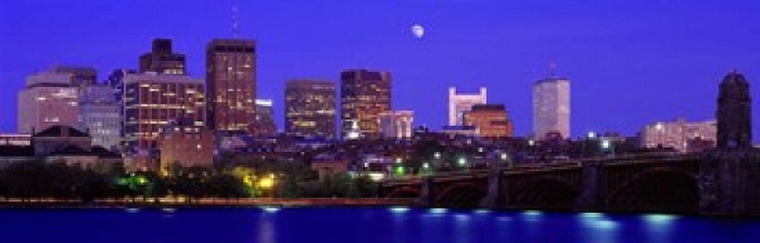 Dusk Charles River Boston MA USA Canvas Art - Panoramic Images (18 x 6)