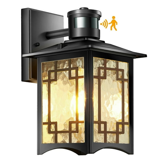 Dusk to Dawn Motion Sensor Light, Outdoor Light Fixture, Aluminum Wall Sconce Lighting, Front Porch Light, Exterior Lights for House Patio, Outside Lights, Wall Mount Anti-Rust Lantern