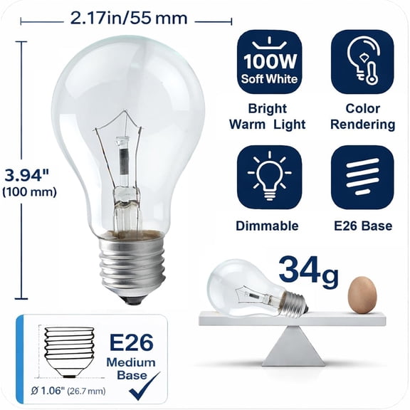 Dusk to Dawn Sensor LED Outdoor Light Bulb, Daylight White 5000K, A19 13W(100 Watt Equivalent) Bright Porch Lighting, 1200LM, Auto-On/Off Photocell Sensor for Garage Yard Patio Garden-4 Pack