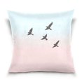 thumbnail image 1 of Dusk Flying Birds Pattern 16x16 Inch Plush Velvet Pillowcase Double Sided Print, Hidden Zipper, 1 of 7