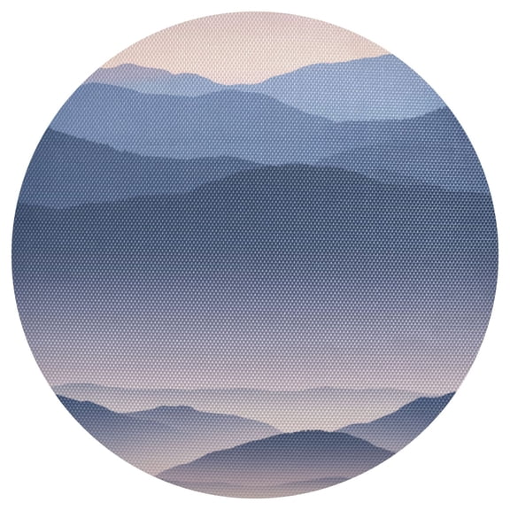 Dusk Landscape 15.4in Diameter PVC Plate Mat, Heat-Resistant and Cuttable, Kitchen Decor